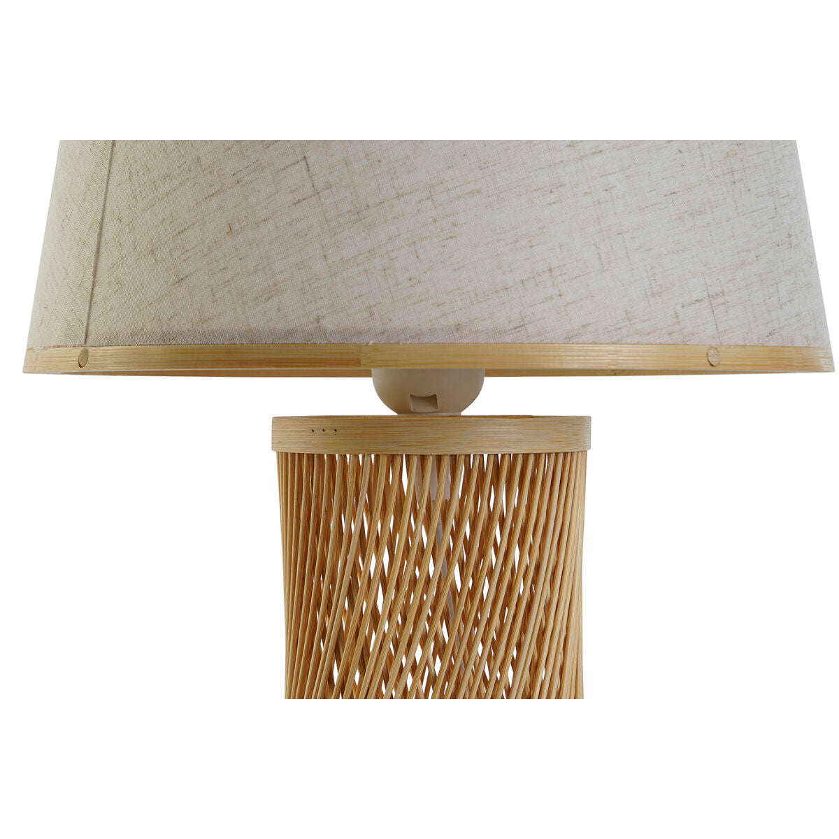Desk lamp DKD Home Decor Brown Natural Bamboo 50 W 220 V 26 x 26 x 45 cm-3
