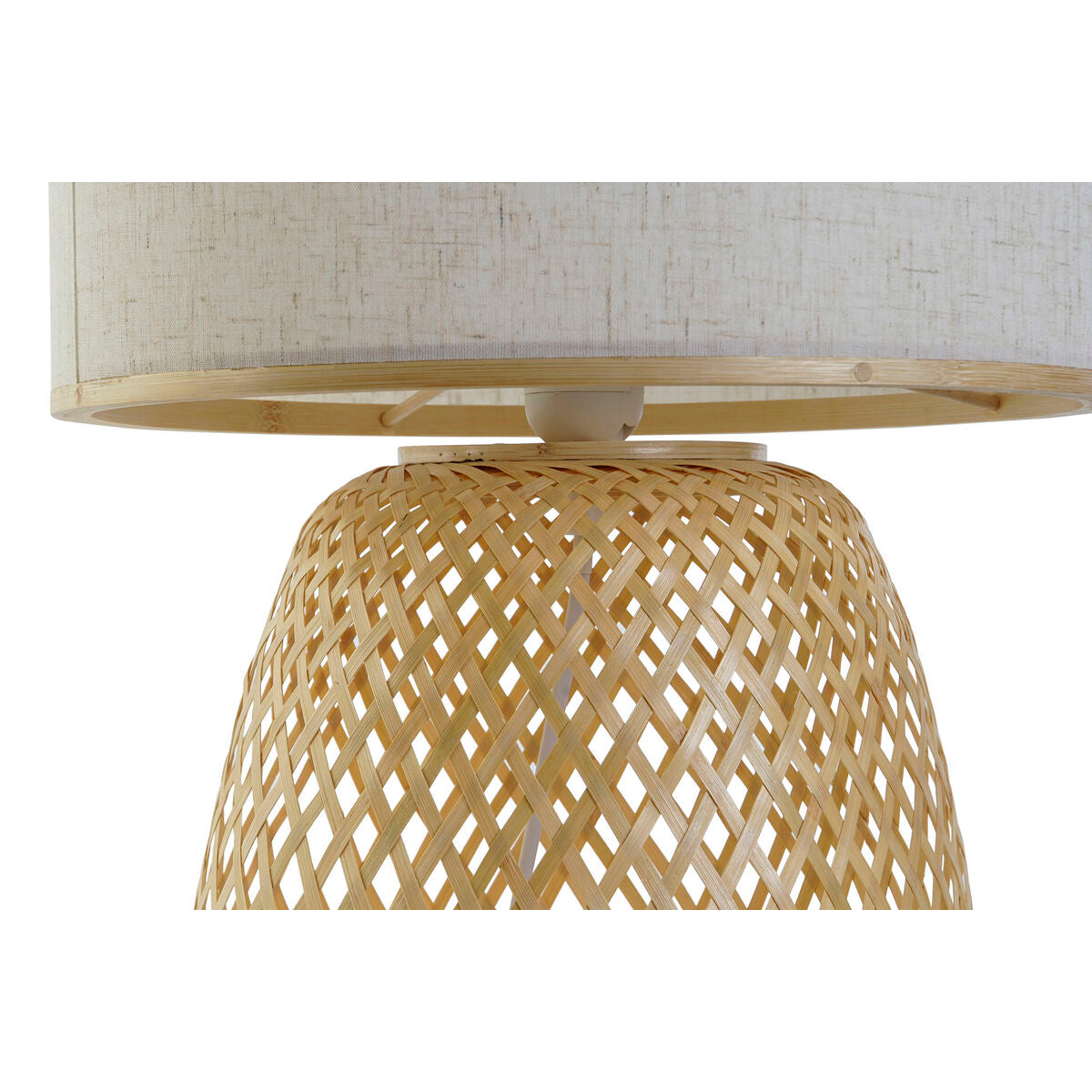 Desk lamp DKD Home Decor Brown Natural Bamboo 50 W 220 V 32 x 32 x 49 cm-3
