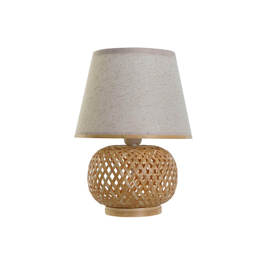 Desk lamp DKD Home Decor Brown Natural Bamboo 50 W 220 V 24 x 24 x 34 cm-0
