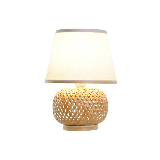 Desk lamp DKD Home Decor Brown Natural Bamboo 50 W 220 V 24 x 24 x 34 cm-1
