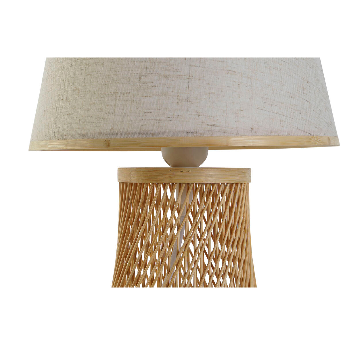 Desk lamp DKD Home Decor Brown Natural Bamboo 50 W 220 V 24 x 24 x 37 cm-3