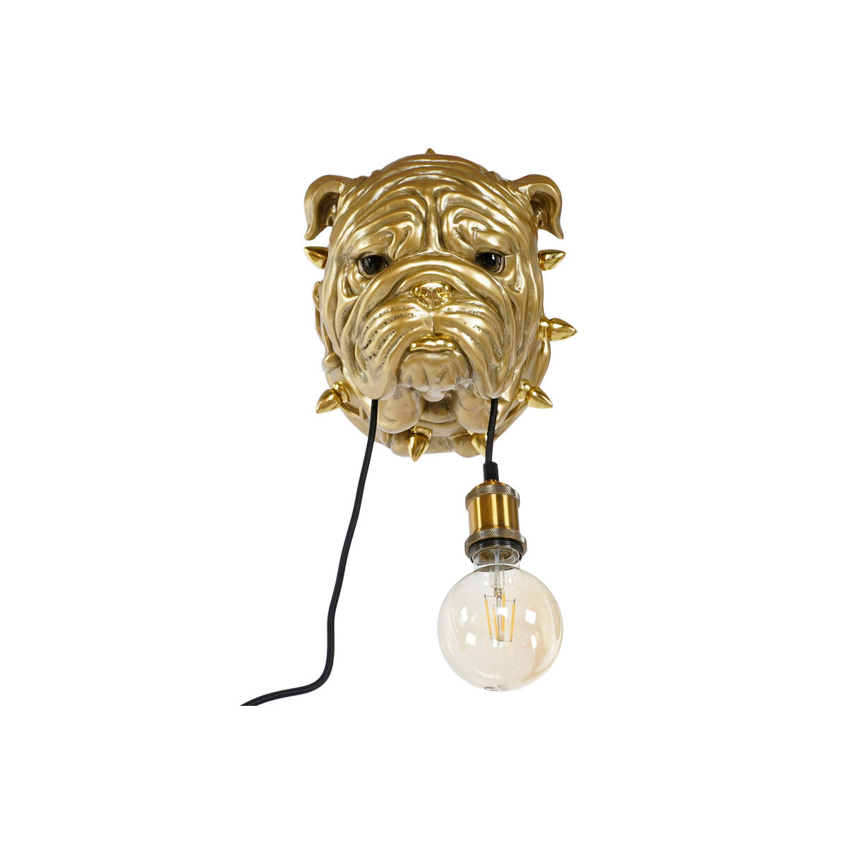 Wall Lamp Home ESPRIT Golden Resin 50 W Modern Bulldog 220 V 25 x 23 x 29 cm-0