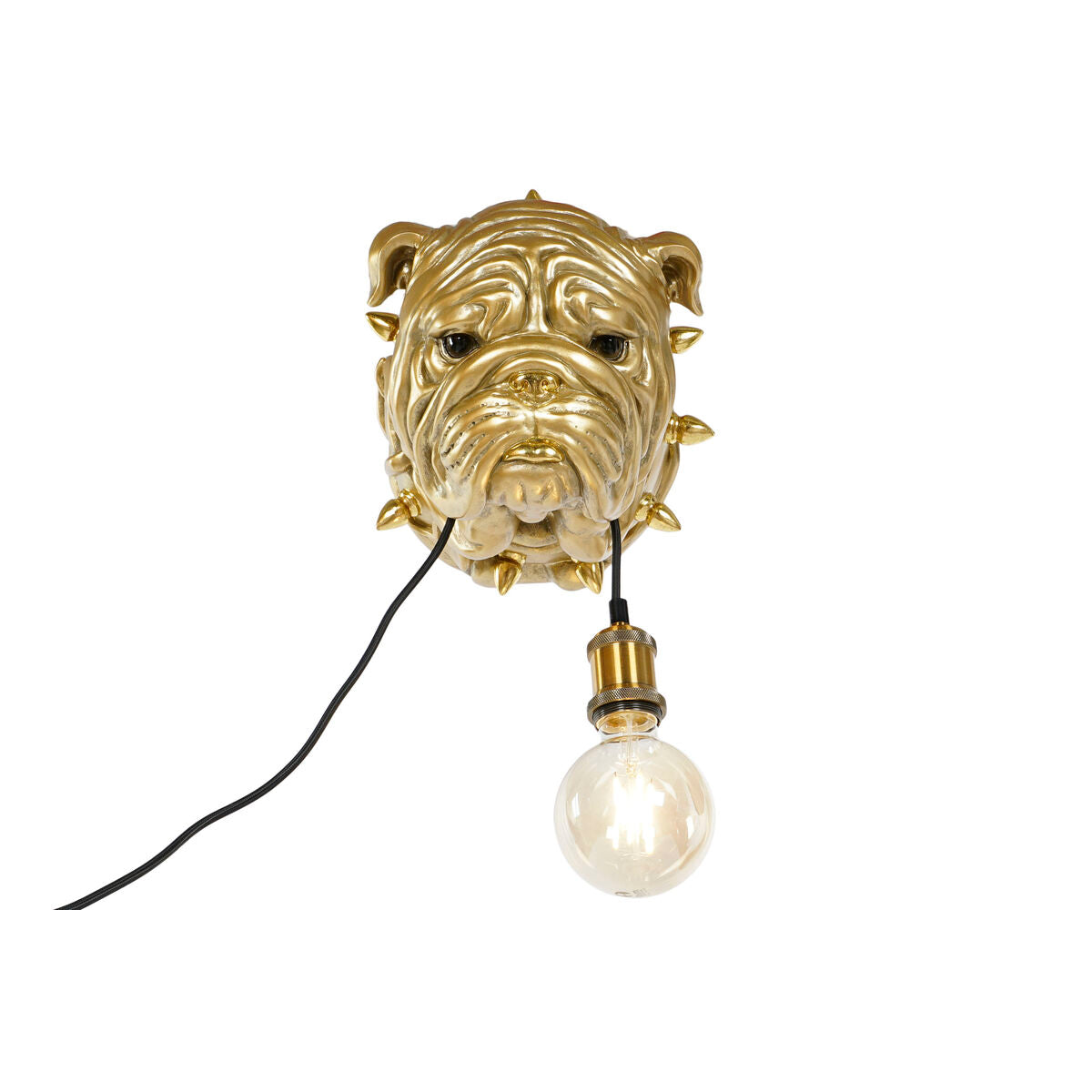 Wall Lamp Home ESPRIT Golden Resin 50 W Modern Bulldog 220 V 25 x 23 x 29 cm-1