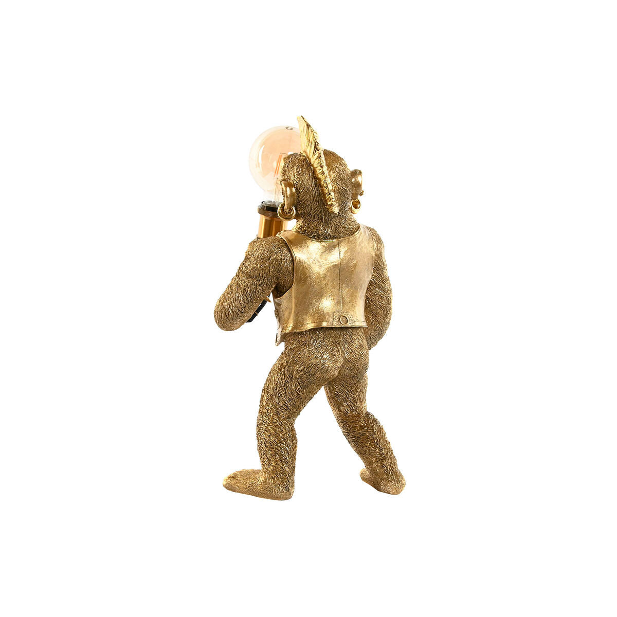 Desk lamp Home ESPRIT Golden Resin 50 W 220 V 25 x 24 x 48 cm (2 Units)-2