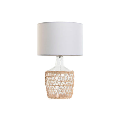 Desk lamp Home ESPRIT White Brown Crystal Rope 220 W 60 V 28 x 28 x 45 cm (2 Units)-0
