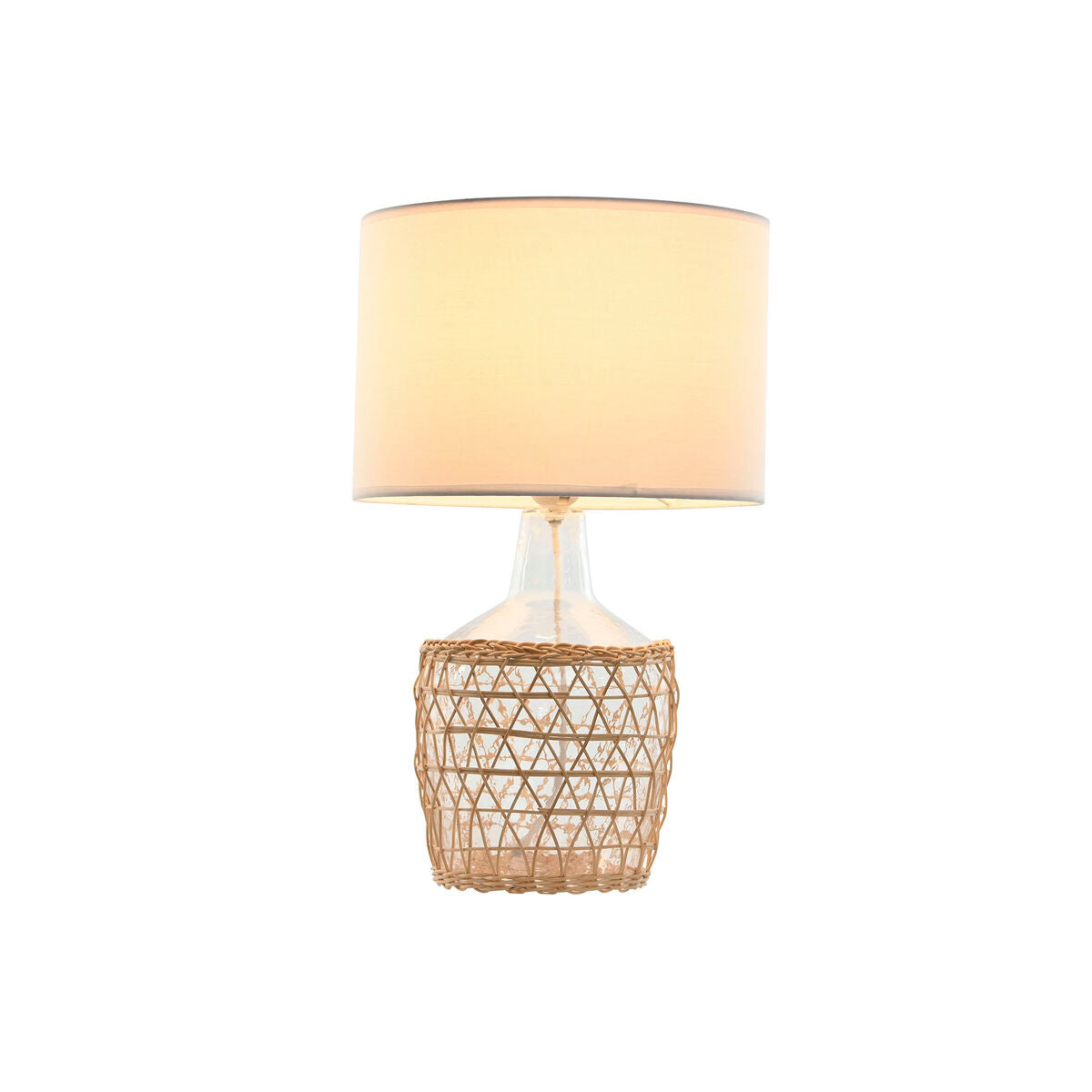 Desk lamp Home ESPRIT White Brown Crystal Rope 220 W 60 V 28 x 28 x 45 cm (2 Units)-1