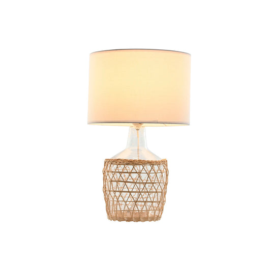Desk lamp Home ESPRIT White Brown Crystal Rope 220 W 60 V 28 x 28 x 45 cm (2 Units)-1