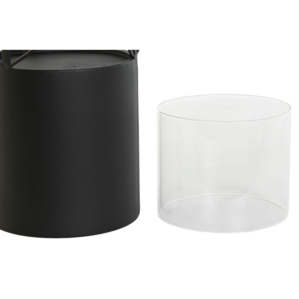 Candleholder Home ESPRIT Black Metal Crystal 24,5 x 24,5 x 46 cm (2 Units)-2