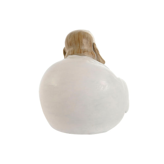 Decorative Figure Home ESPRIT White Green Buddha Oriental 10 x 9 x 10,5 cm (3 Units)-1