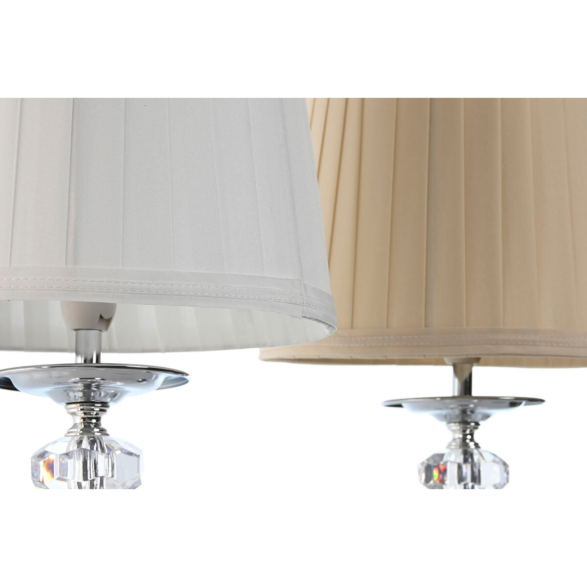 Desk lamp Home ESPRIT White Beige Metal 25 W 220 V 22 x 22 x 45 cm (2 Units)-4