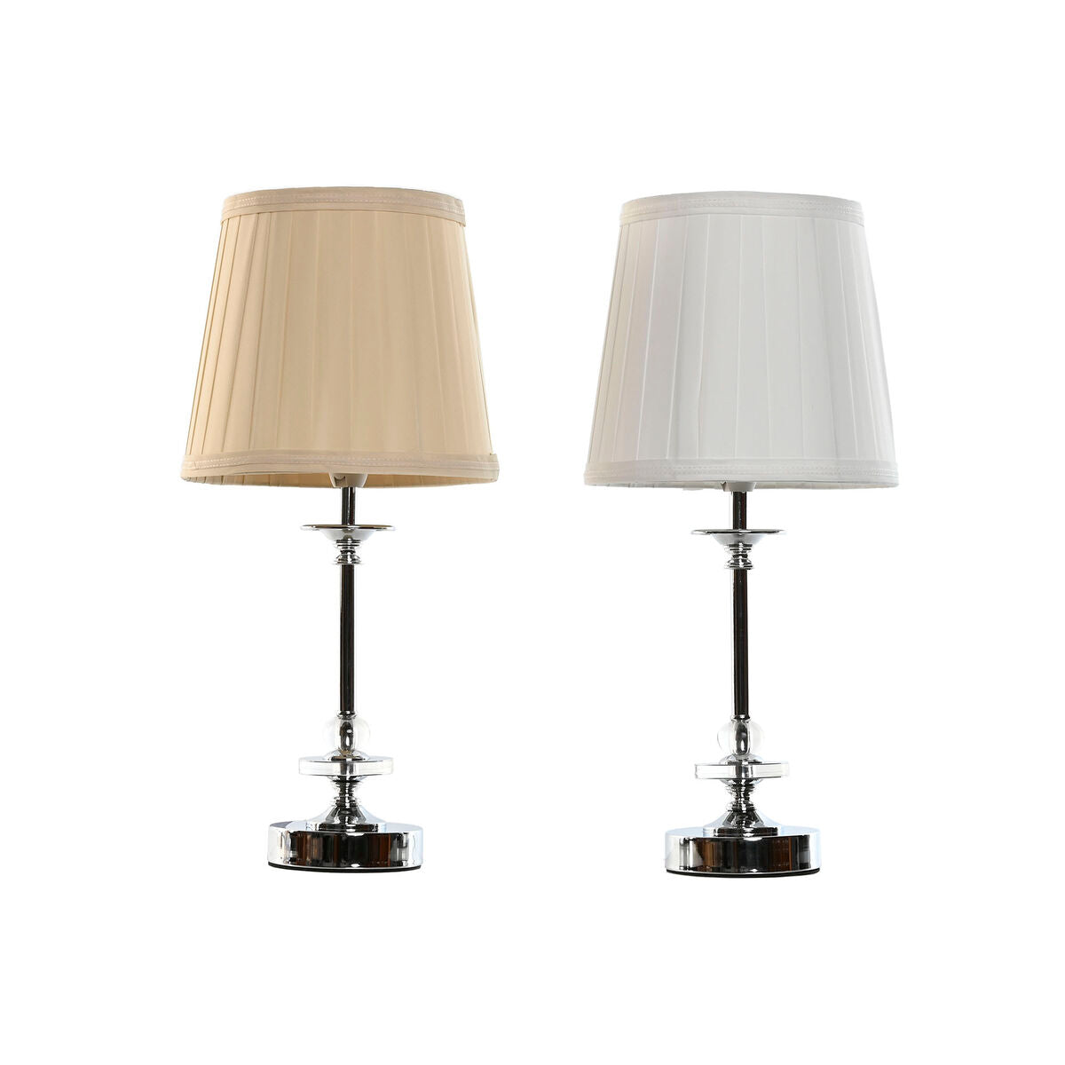 Desk lamp Home ESPRIT White Beige Metal 25 W 220 V 20 x 20 x 43 cm (2 Units)-0