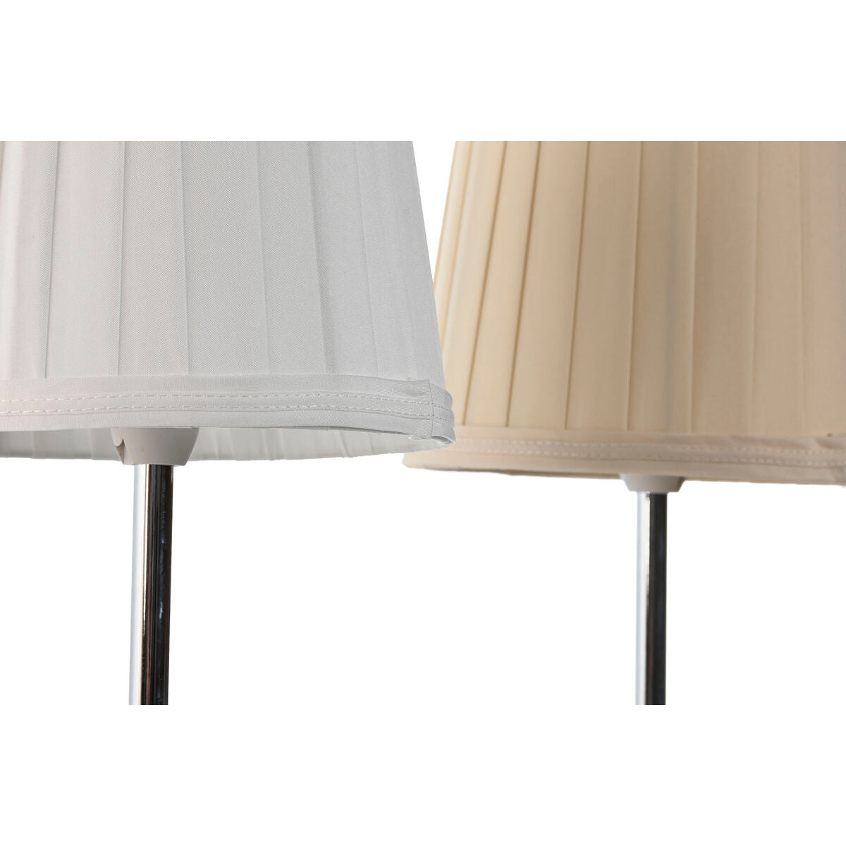 Desk lamp Home ESPRIT White Beige Metal Porcelain 20 W 220 V 17,5 x 17,5 x 35 cm (2 Units)-4