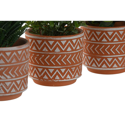 Decorative Plant Home ESPRIT Polyethylene Cement 12 x 12 x 17 cm (3 Units)-1