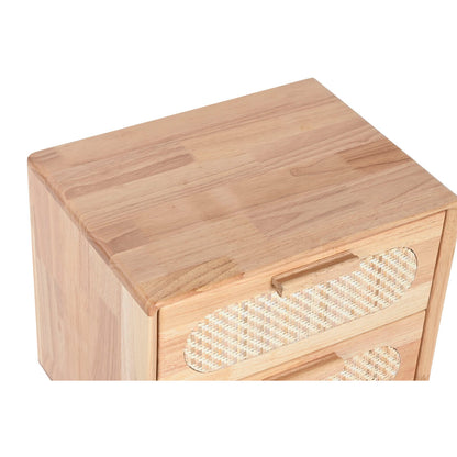 Nightstand Home ESPRIT Wood Metal Rattan 40 x 30 x 48 cm-4