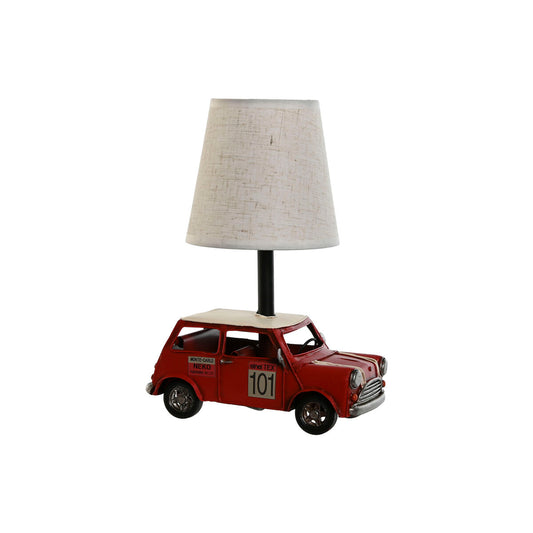 Desk lamp Home ESPRIT White Red Linen Metal 20 x 14 x 27 cm-0