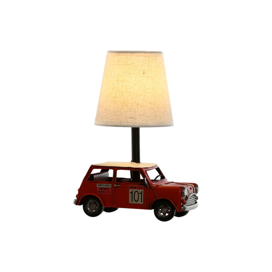 Desk lamp Home ESPRIT White Red Linen Metal 20 x 14 x 27 cm-1