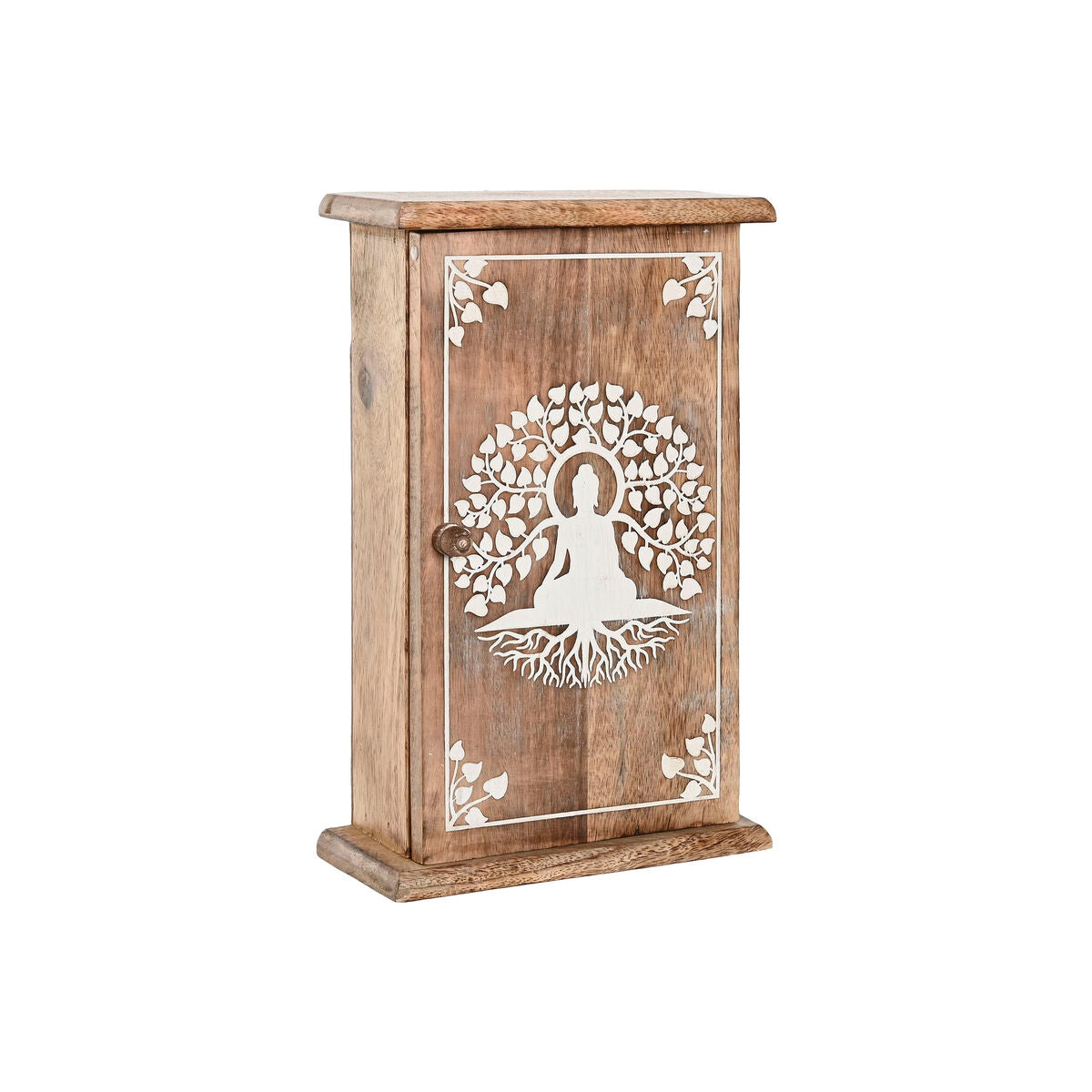 Key cupboard Home ESPRIT White Natural 18 x 7,5 x 28 cm-0