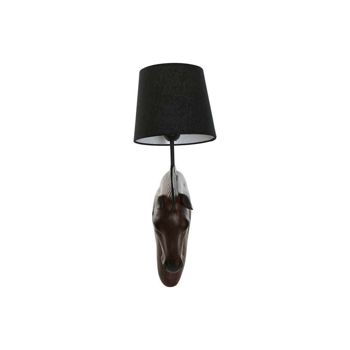 Wall Lamp Home ESPRIT Black Dark brown Colonial Horse 220 V 18 x 21,5 x 50,5 cm (2 Units)-3