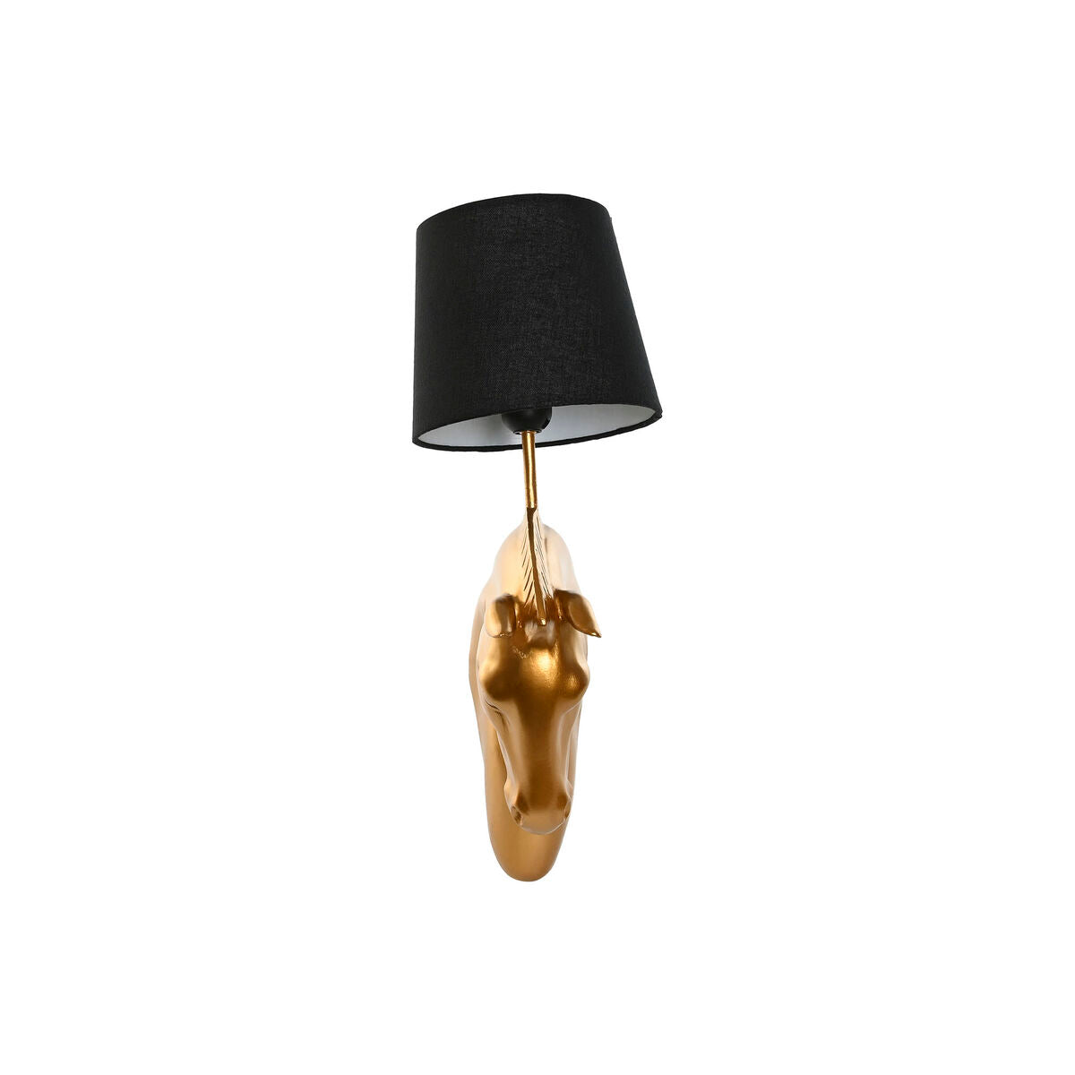 Wall Lamp Home ESPRIT Black Golden Horse 220 V 18 x 21,5 x 50,5 cm (2 Units)-3