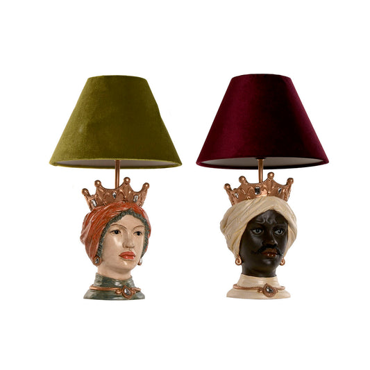 Desk lamp Home ESPRIT Multicolour Resin 26 x 26 x 43 cm (2 Units)-0
