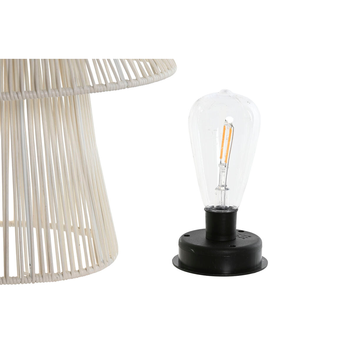 Solar lamp Home ESPRIT White Brown 31 x 31 x 30 cm (2 Units)-2