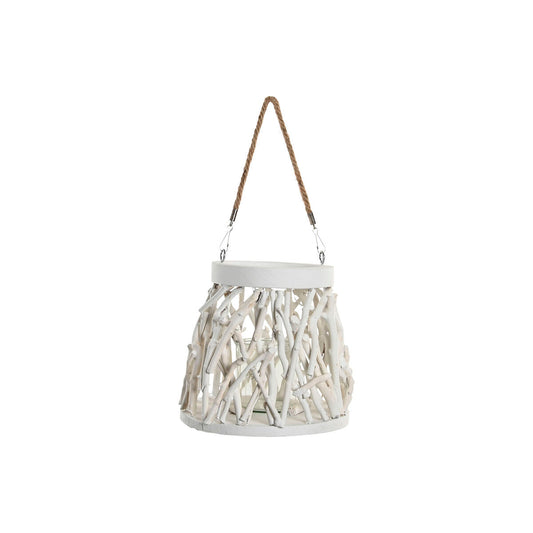 Candleholder Home ESPRIT White Wood Crystal 35 x 35 x 32 cm (2 Units)-1