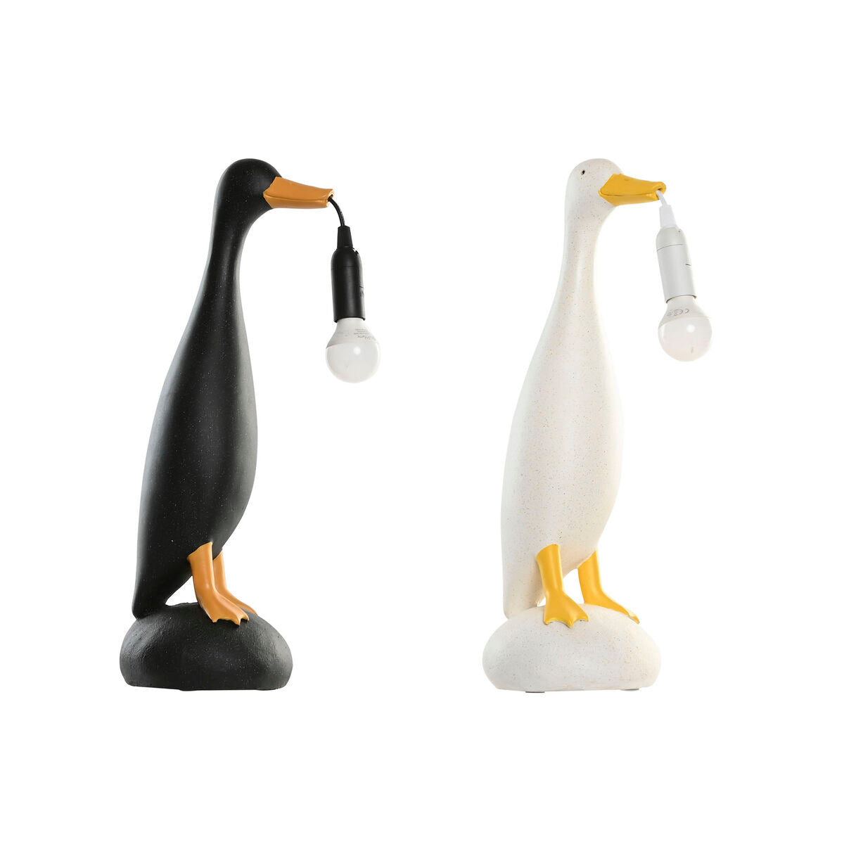 Desk lamp Home ESPRIT Yellow White Black 25 W 220 V (2 Units)-0