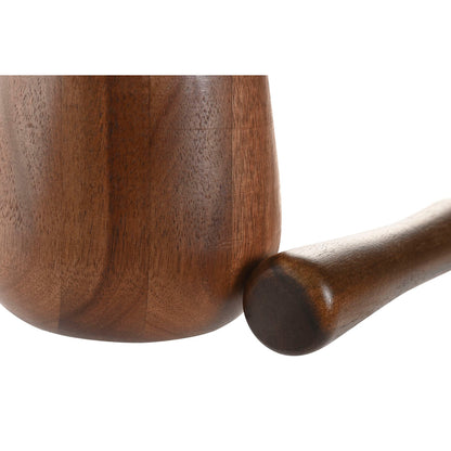 Mortar and pestle Home ESPRIT Acacia 12 x 12 x 16,5 cm-1