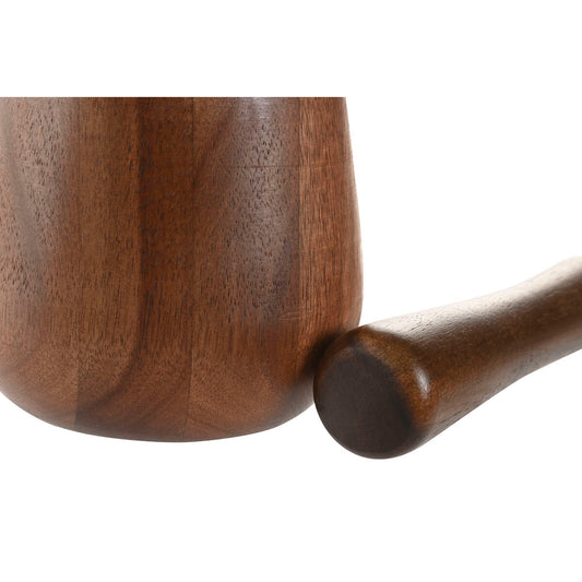 Mortar and pestle Home ESPRIT Acacia 12 x 12 x 16,5 cm-1