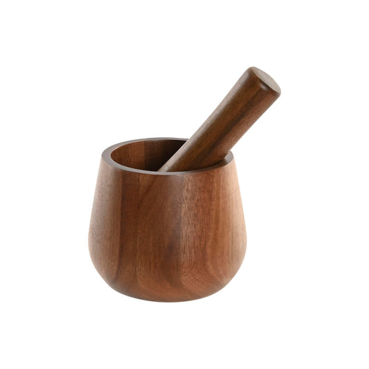Mortar and pestle Home ESPRIT Acacia 12 x 12 x 16,5 cm-0