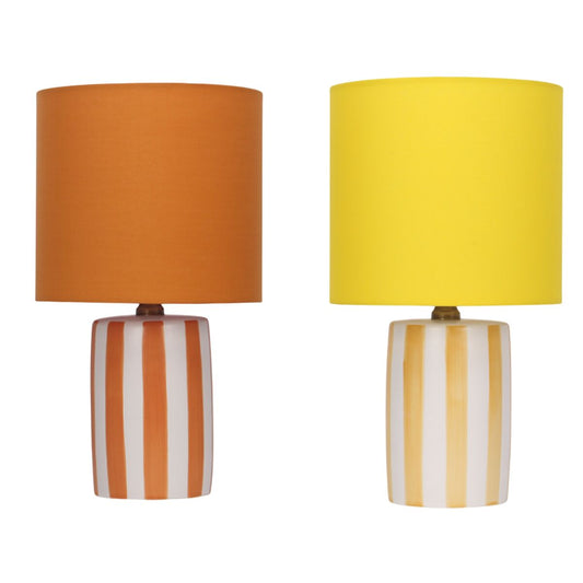 Desk lamp Home ESPRIT Yellow Orange (2 Units)-0