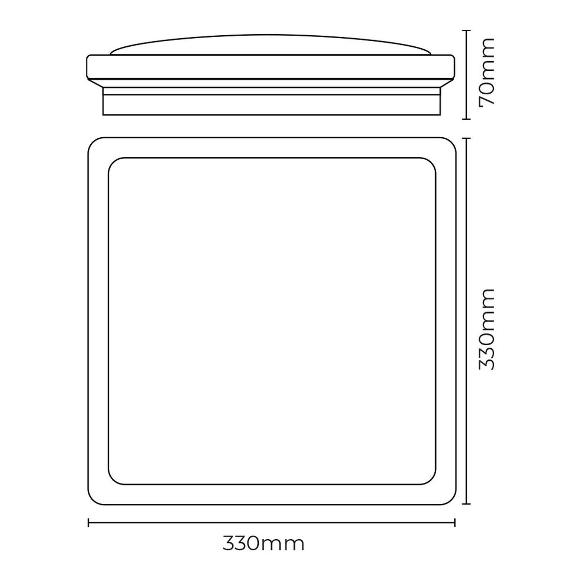 LED Flush-fitting Ceiling Light Wall Light EDM 32542 F 18 W 1820 Lm Squared Surface (6400 K)-2