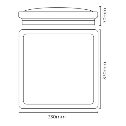 LED Flush-fitting Ceiling Light Wall Light EDM 32542 F 18 W 1820 Lm Squared Surface (6400 K)-2