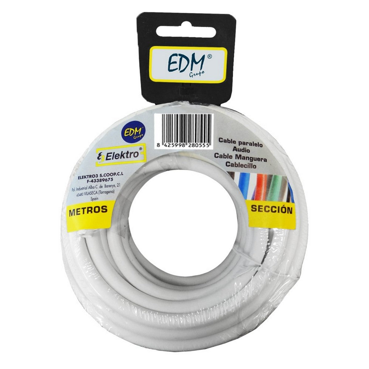 Coaxial TV Antenna Cable EDM 28141 White 5 m 3 x 1,5 mm-0