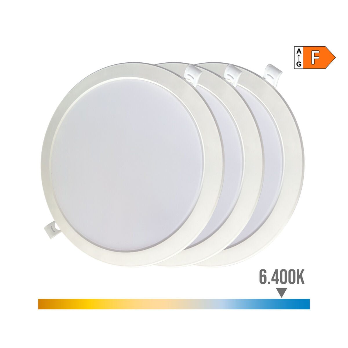 LED Downlight EDM 31567 18 W Ø 22 x 3,2 cm 3 Units (6400 K)-4