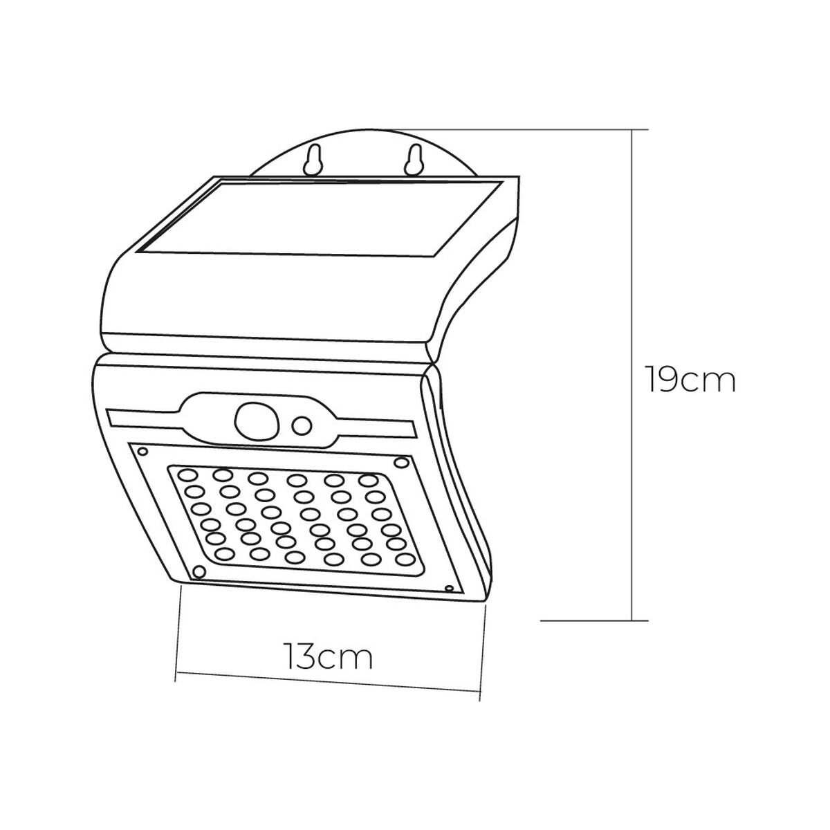 LED Wall Light EDM 31846 White 2 W 220 lm Solar Movement Sensor (6500 K)-1