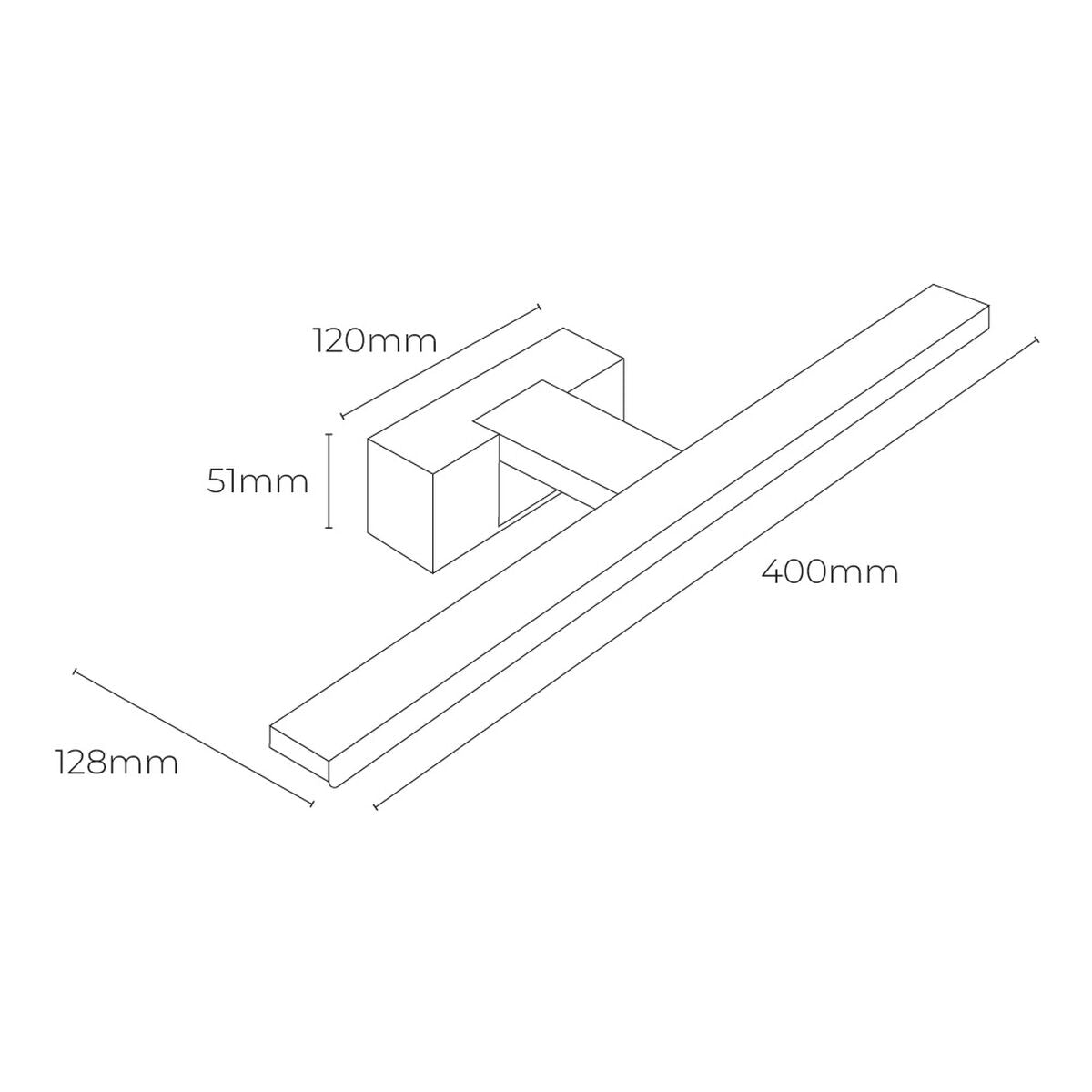 Wall Lamp EDM 32433 F 8 W 800 lm 40 x 12,8 x 5,1 cm LED-3