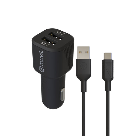 Car Charger Muvit for Change 1,2 m Black-0