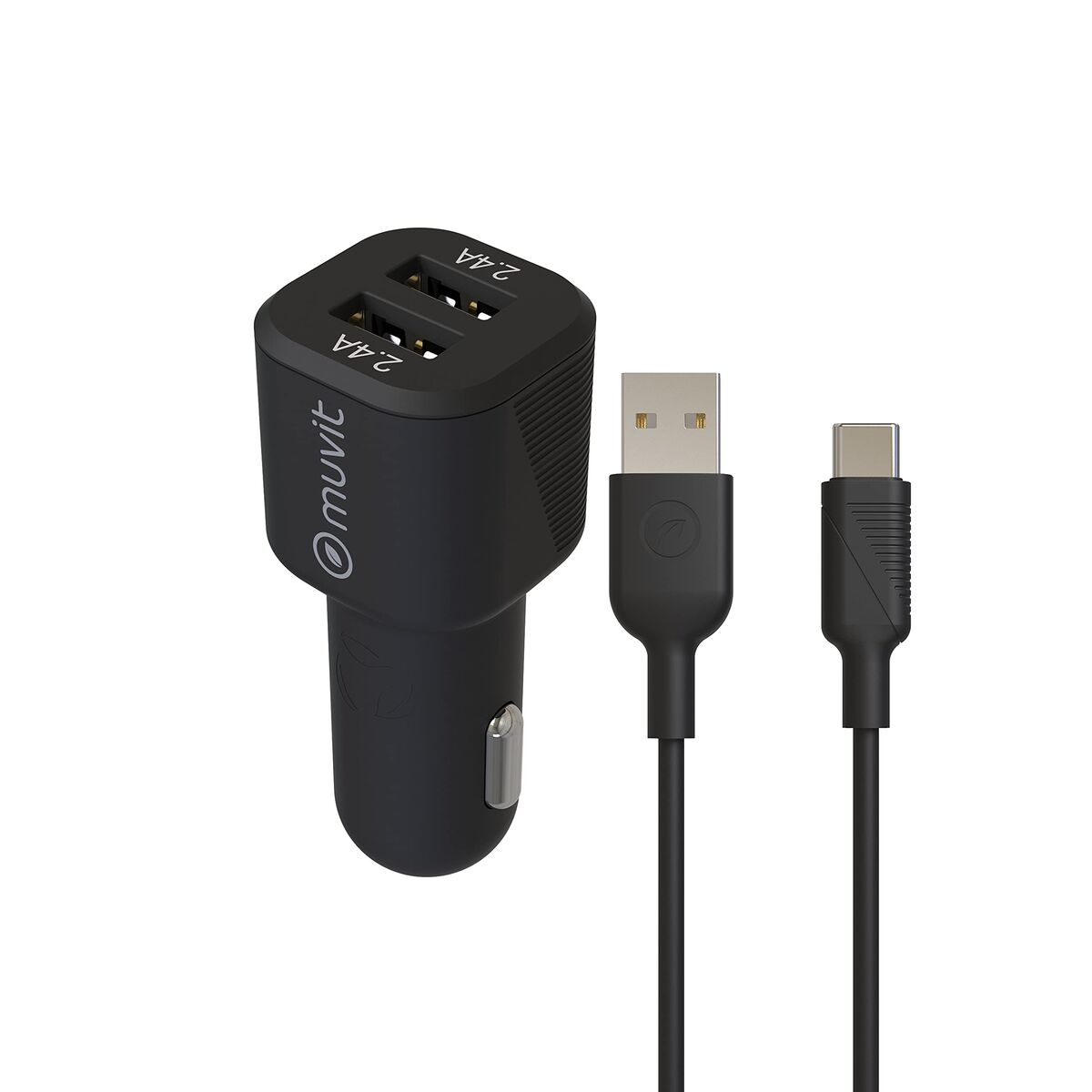 Car Charger Muvit for Change 1,2 m Black-3