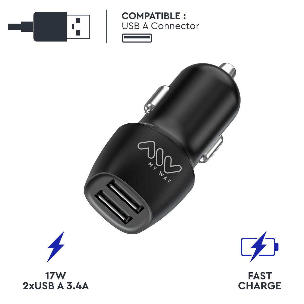 Car Charger Myway Black 15 W-5