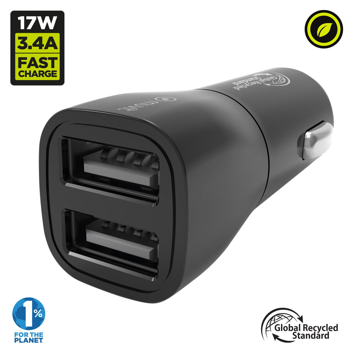 Car Charger Muvit for Change Black-4