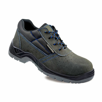 Safety shoes Blackleather Drilled S1P Without metal Suede-0