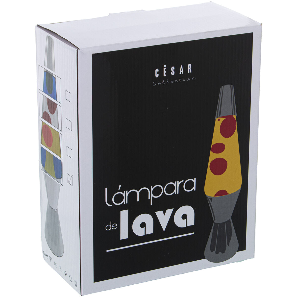 Lava Lamp Alexandra House Living Yellow Pink Metal 9 x 37 x 9 cm-3