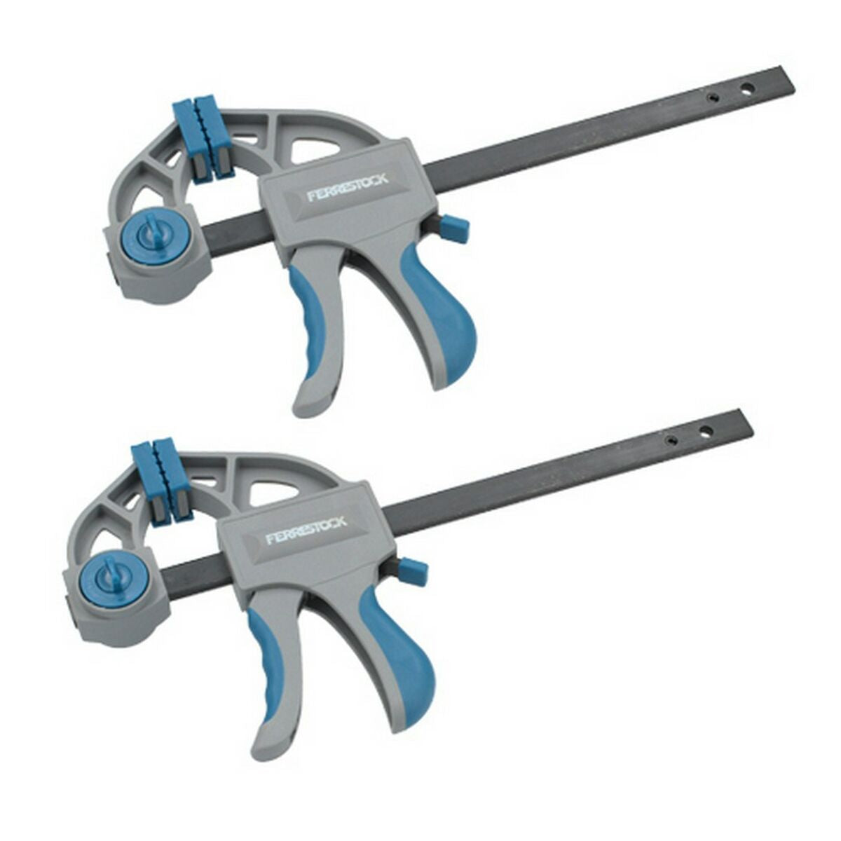 One-hand clamp Ferrestock Steel Plastic (2 pcs)-0