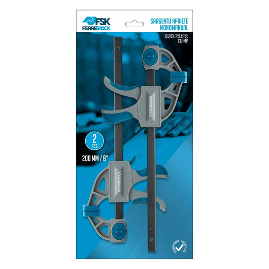 One-hand clamp Ferrestock 8"/200 mm (2 pcs)-1