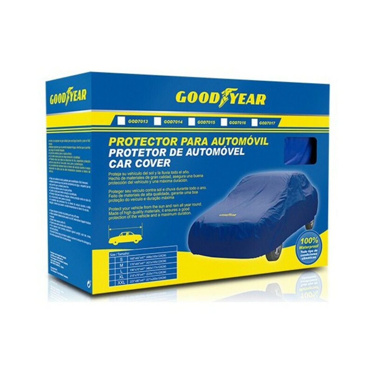 Car Cover Goodyear GOD7014 Blue (Size M)-1