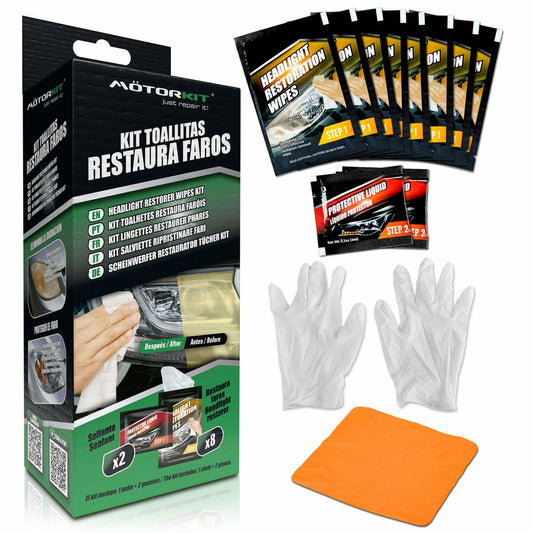 Headlight Restoration Wipes Motorkit MOT1004-0