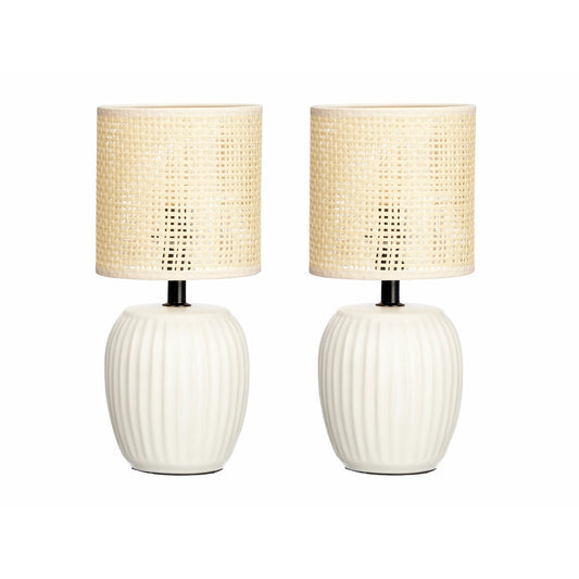 Desk lamp Gift Decor White 60 W 2 Units-0