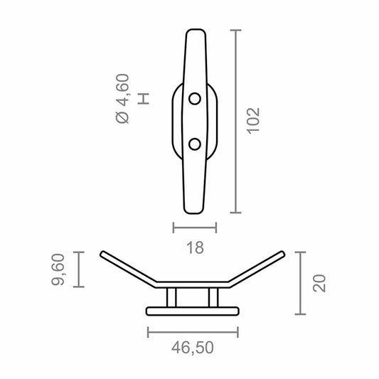 Awning pulley Micel TLD15 White 1,8 x 2 x 10,2 cm 2 Units-1