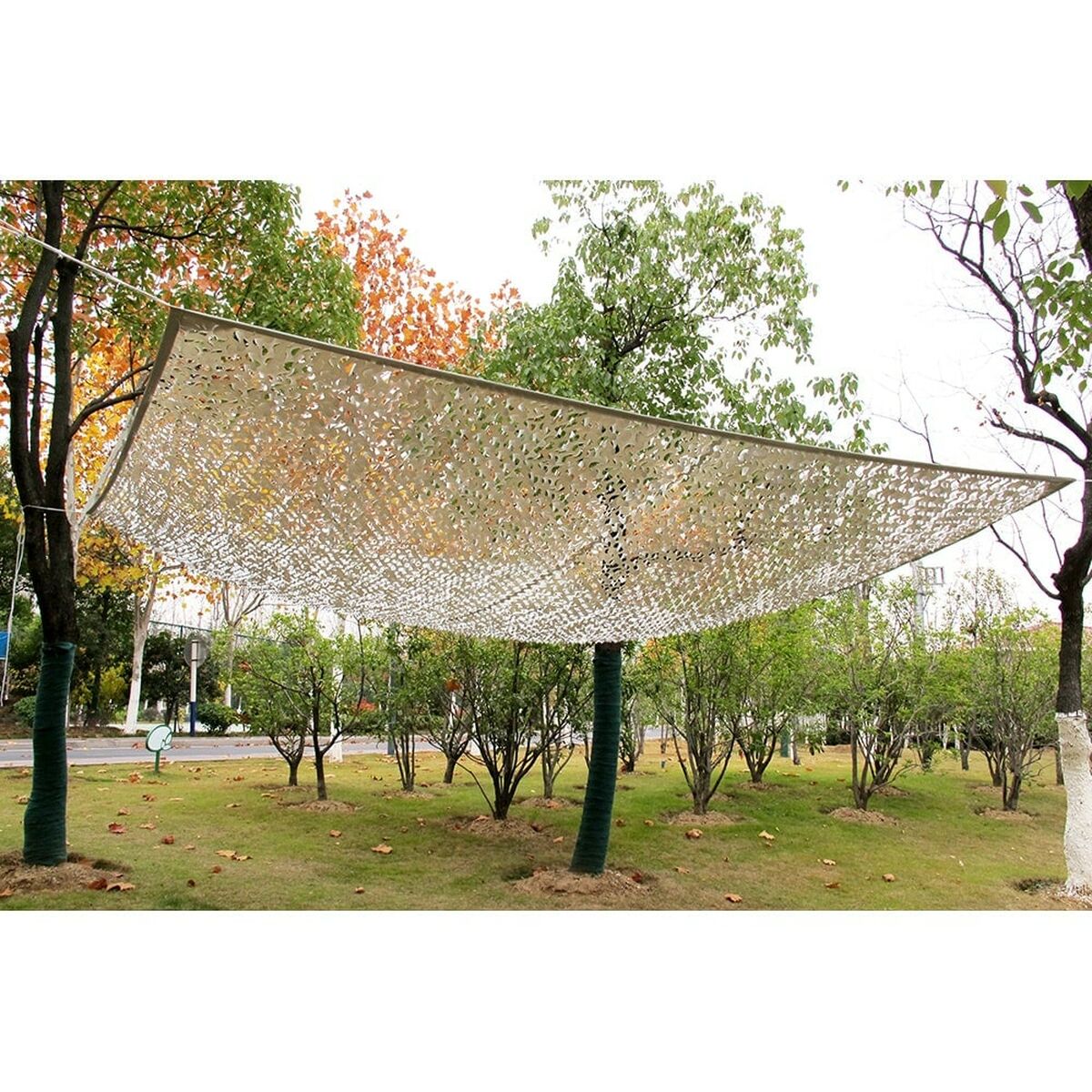 Rectangular Shade Sail Faura White Grey 3 x 4 m Reversible Camouflage-0